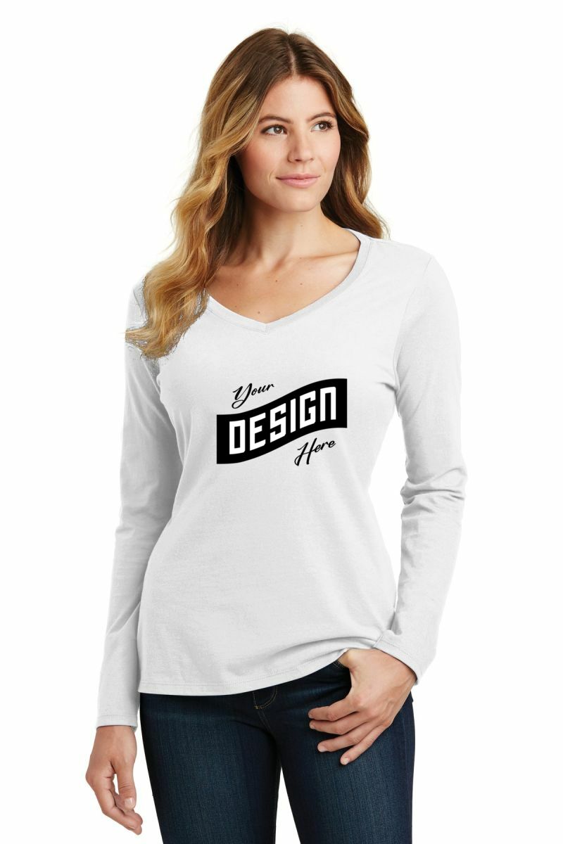 Port & Company ® Women's Long Sleeve Fan Favorite V-Neck Tee