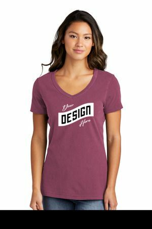 Port & Company ® Women's Beach Wash ® Garment-Dyed V-Neck Tee LPC099V
