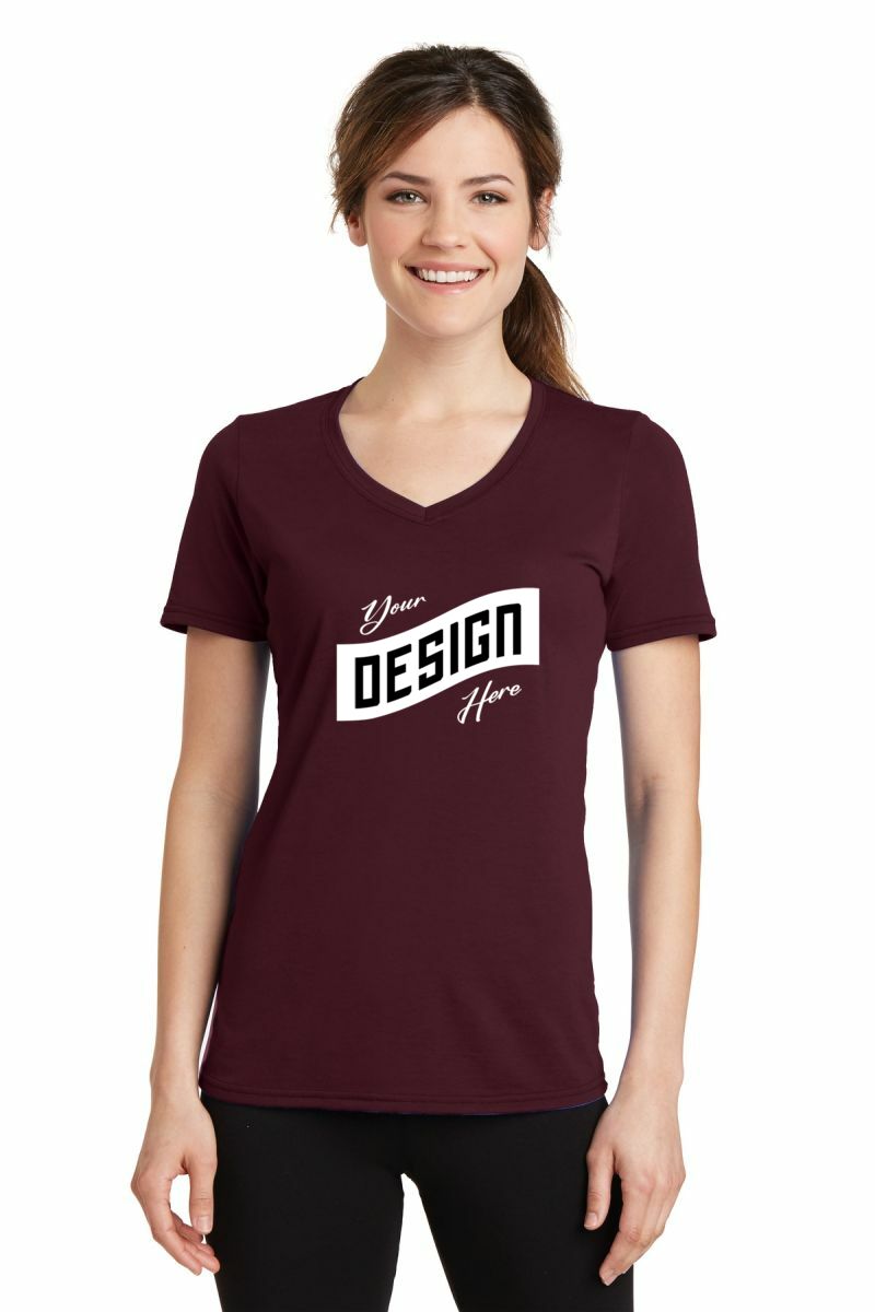 Port & Company ® Women's Performance Blend V-Neck Tee