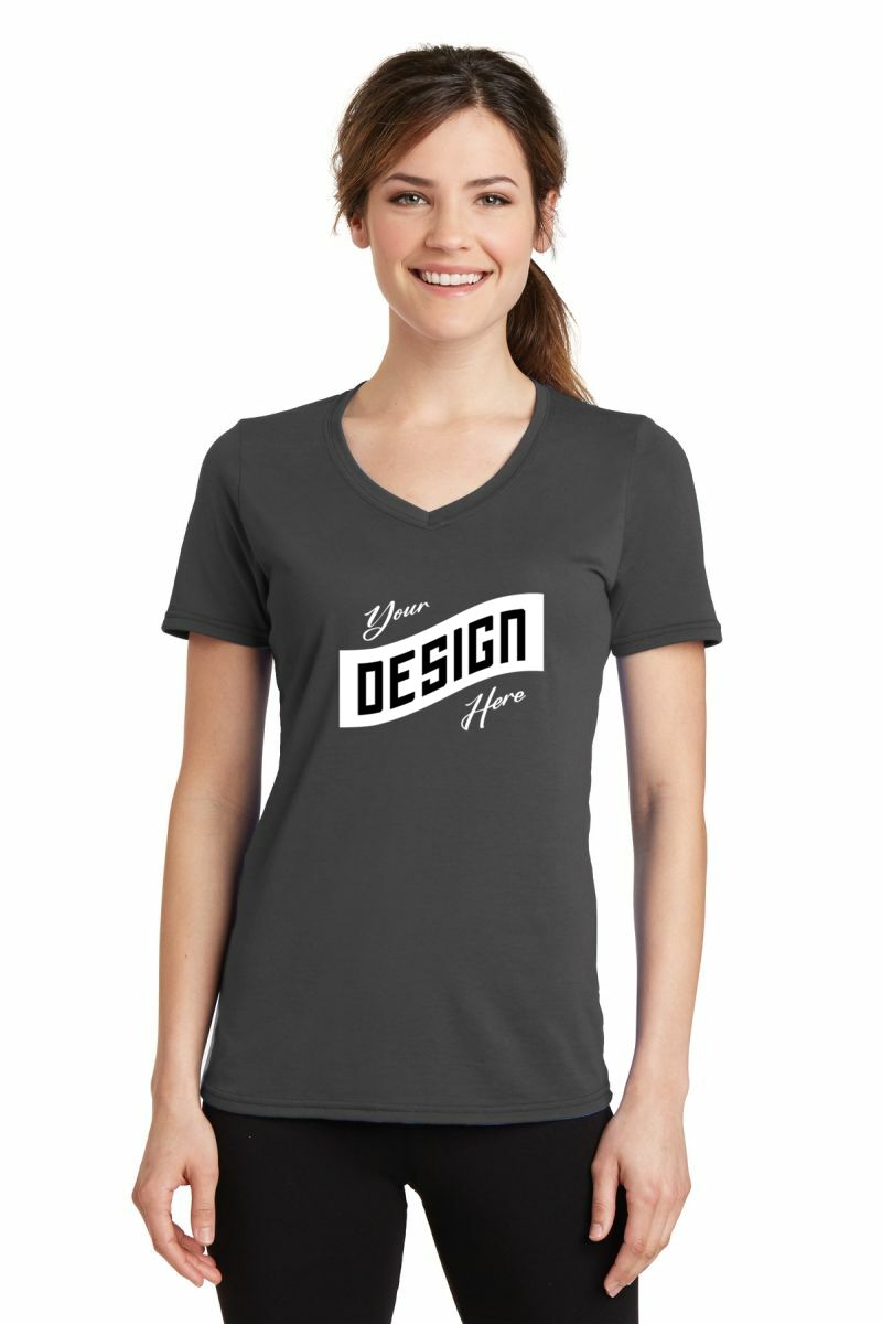 Port & Company ® Women's Performance Blend V-Neck Tee