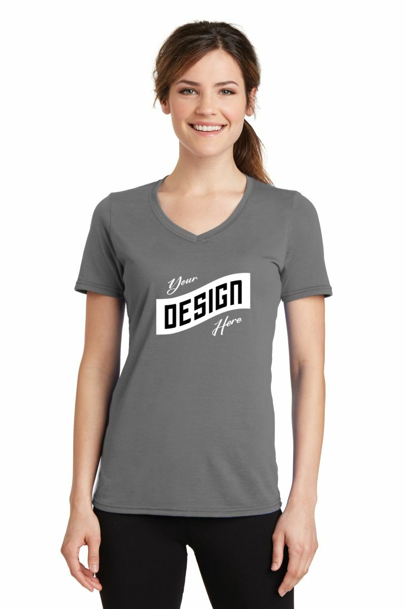 Port & Company ® Women's Performance Blend V-Neck Tee