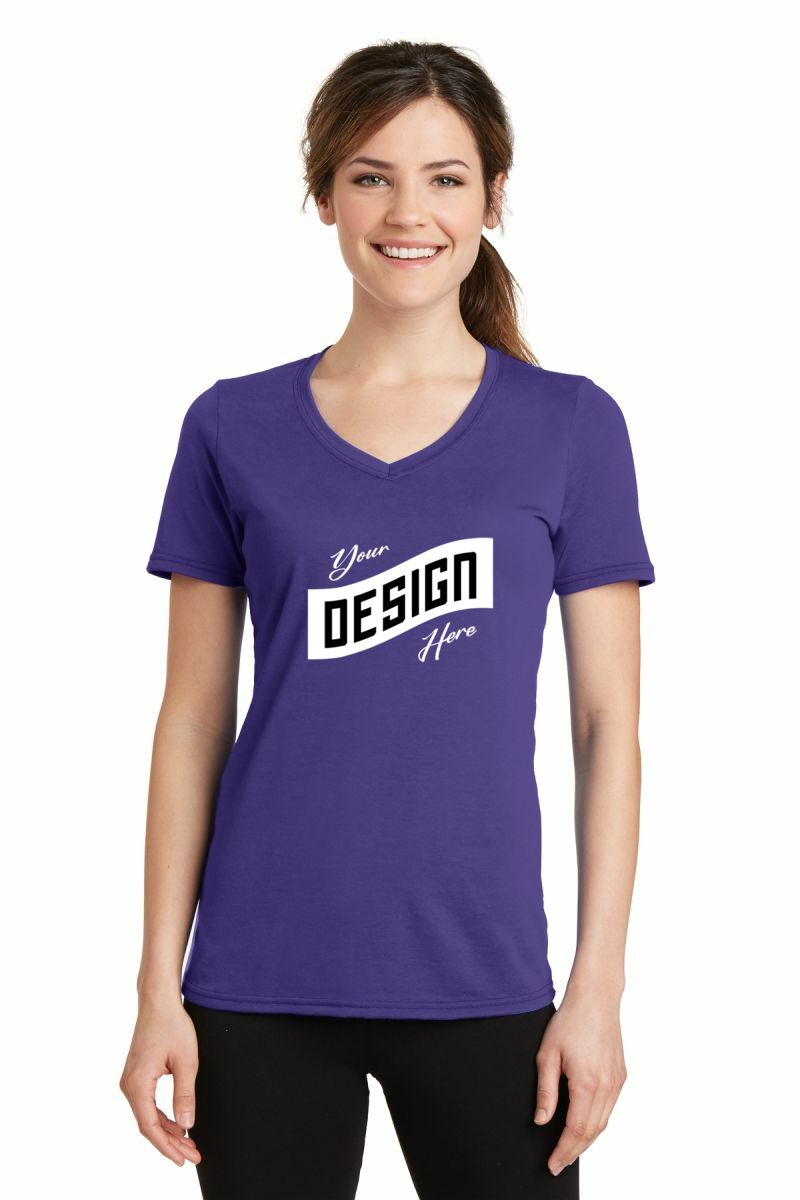 Port & Company ® Women's Performance Blend V-Neck Tee