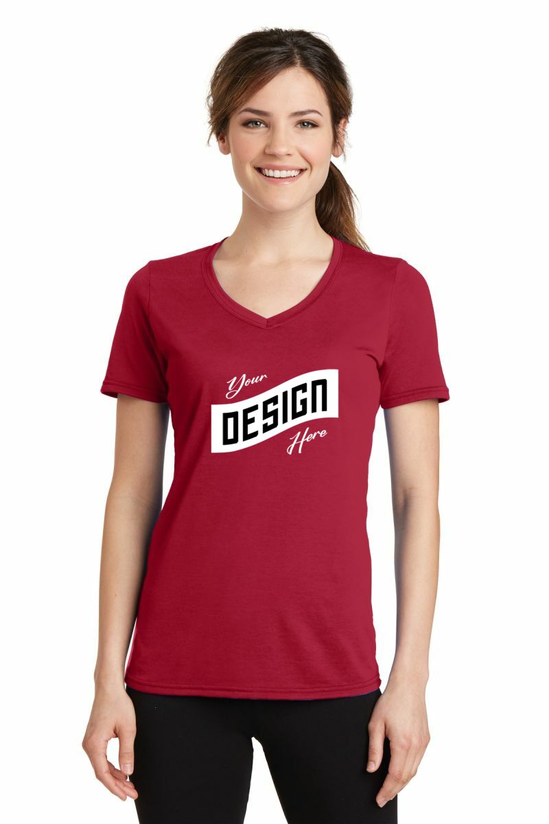 Port & Company ® Women's Performance Blend V-Neck Tee