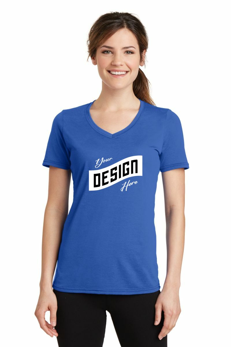 Port & Company ® Women's Performance Blend V-Neck Tee