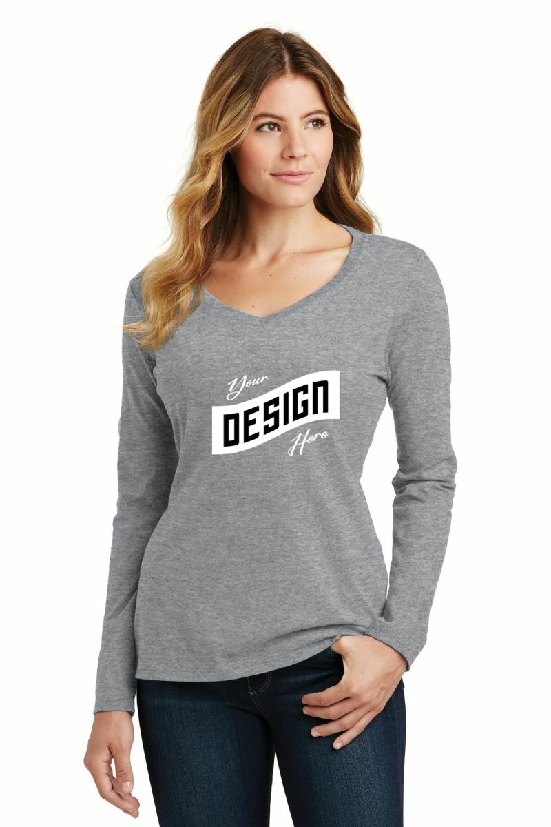 Port & Company ® Women's Long Sleeve Fan Favorite V-Neck Tee