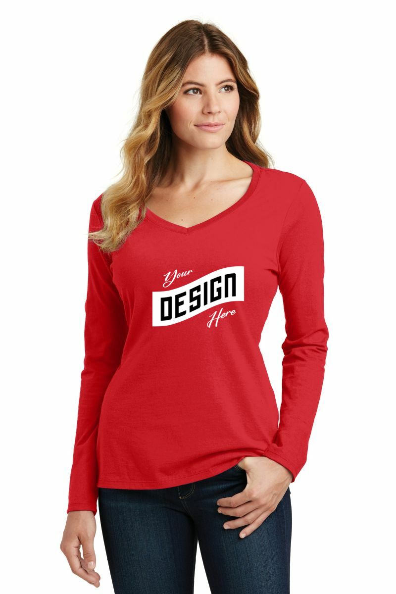 Port & Company ® Women's Long Sleeve Fan Favorite V-Neck Tee
