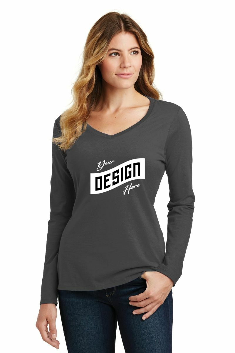 Port & Company ® Women's Long Sleeve Fan Favorite V-Neck Tee
