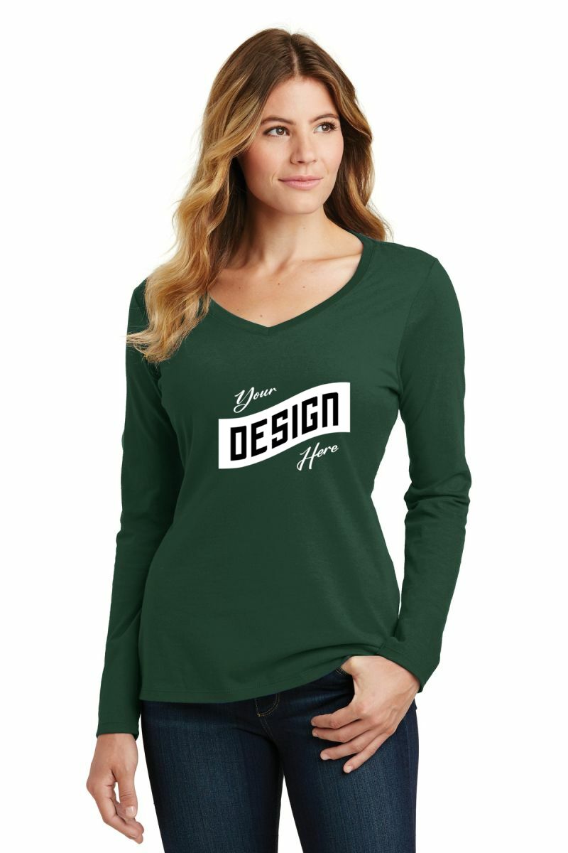 Port & Company ® Women's Long Sleeve Fan Favorite V-Neck Tee