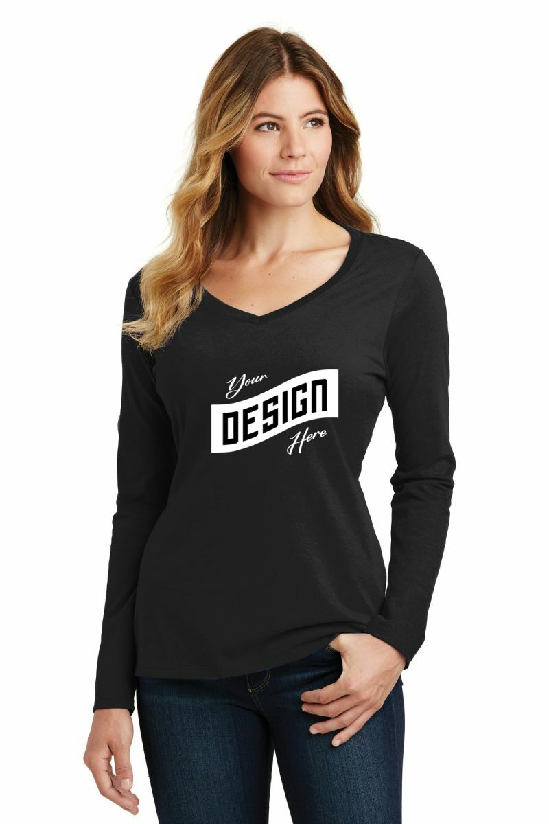 Port & Company ® Women's Long Sleeve Fan Favorite V-Neck Tee
