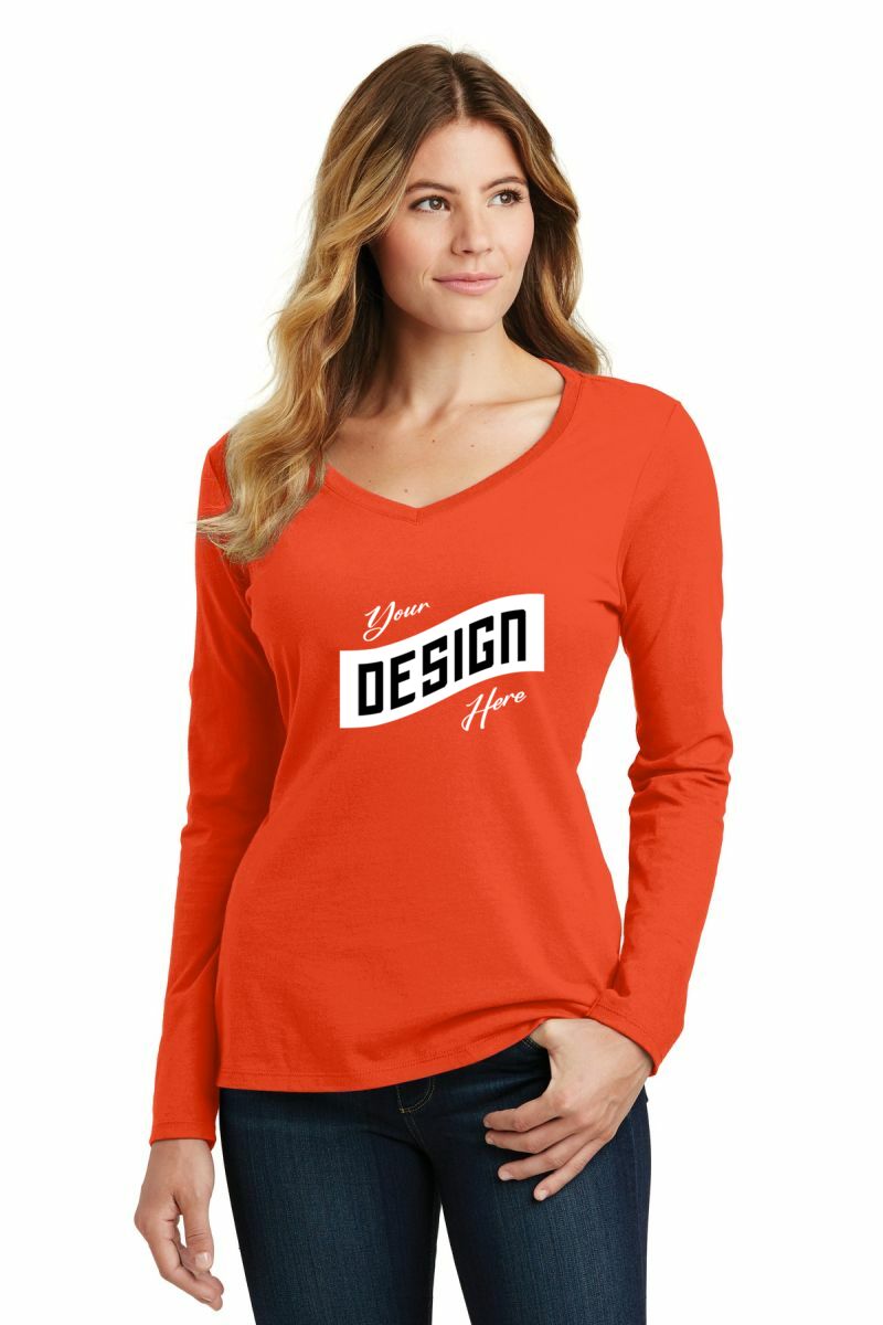 Port & Company ® Women's Long Sleeve Fan Favorite V-Neck Tee