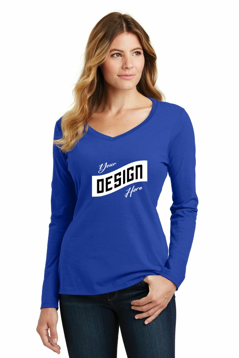 Port & Company ® Women's Long Sleeve Fan Favorite V-Neck Tee