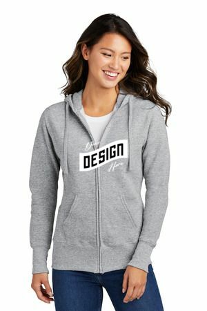 Port & Co   Women's Core Fleece Full-Zip Hooded Sweatshirt