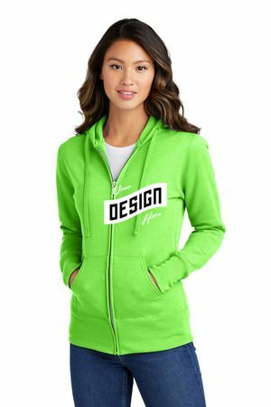 Port & Co   Women's Core Fleece Full-Zip Hooded Sweatshirt