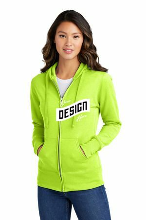 Port & Co   Women's Core Fleece Full-Zip Hooded Sweatshirt