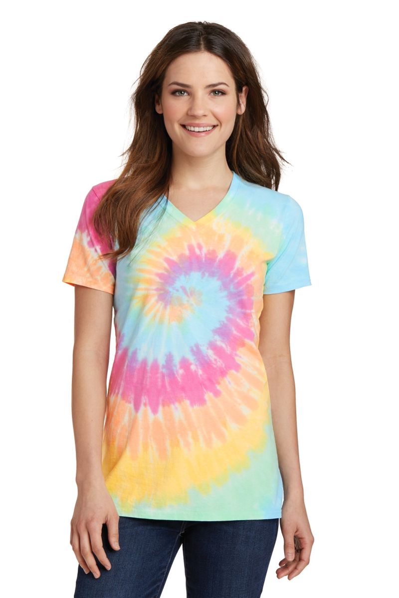 Port & Co ™  Women's Tie-Dye V-Neck Tee