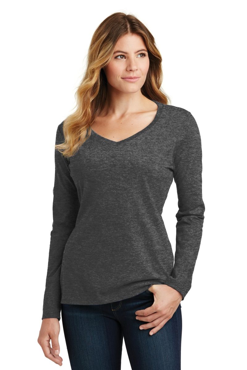 Port & Co ™  Women's Long Sleeve Fan Favorite V-Neck Tee