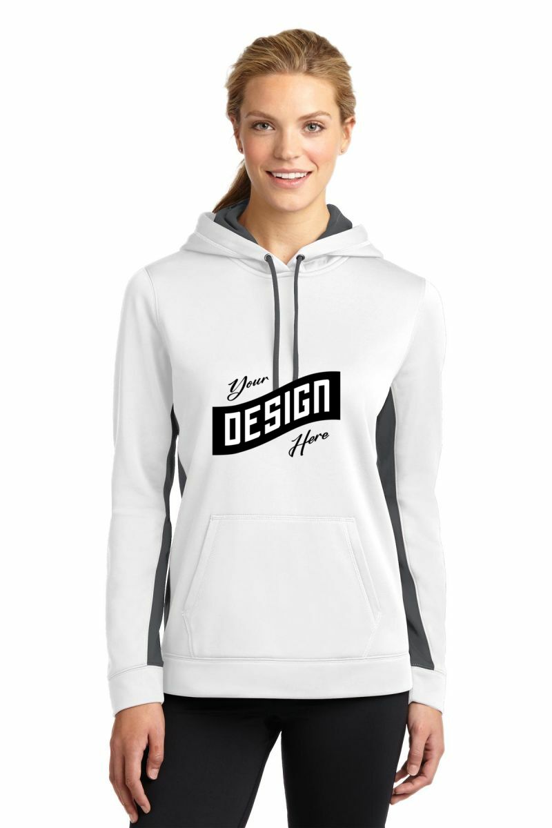 Sport-Tek ® Women's Sport-Wick ® Fleece Colorblock Hooded Pullover