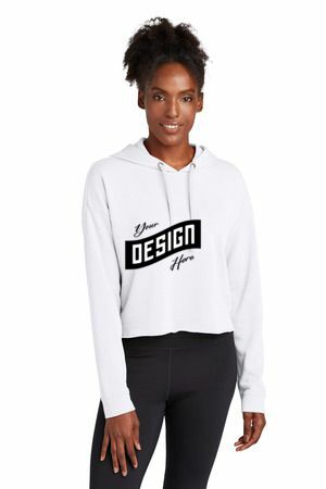 Sport-Tek ® Women's PosiCharge ® Tri-Blend Wicking Fleece Crop Hooded Pullover LST298