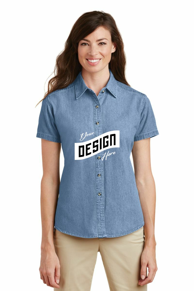 Port & Company ®  Women's Short Sleeve Value Denim Shirt