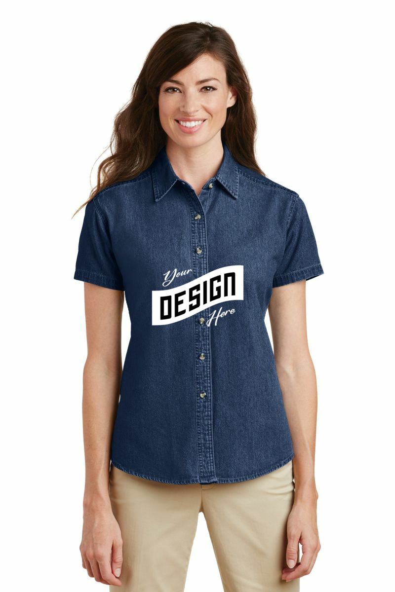 Port & Company ®  Women's Short Sleeve Value Denim Shirt
