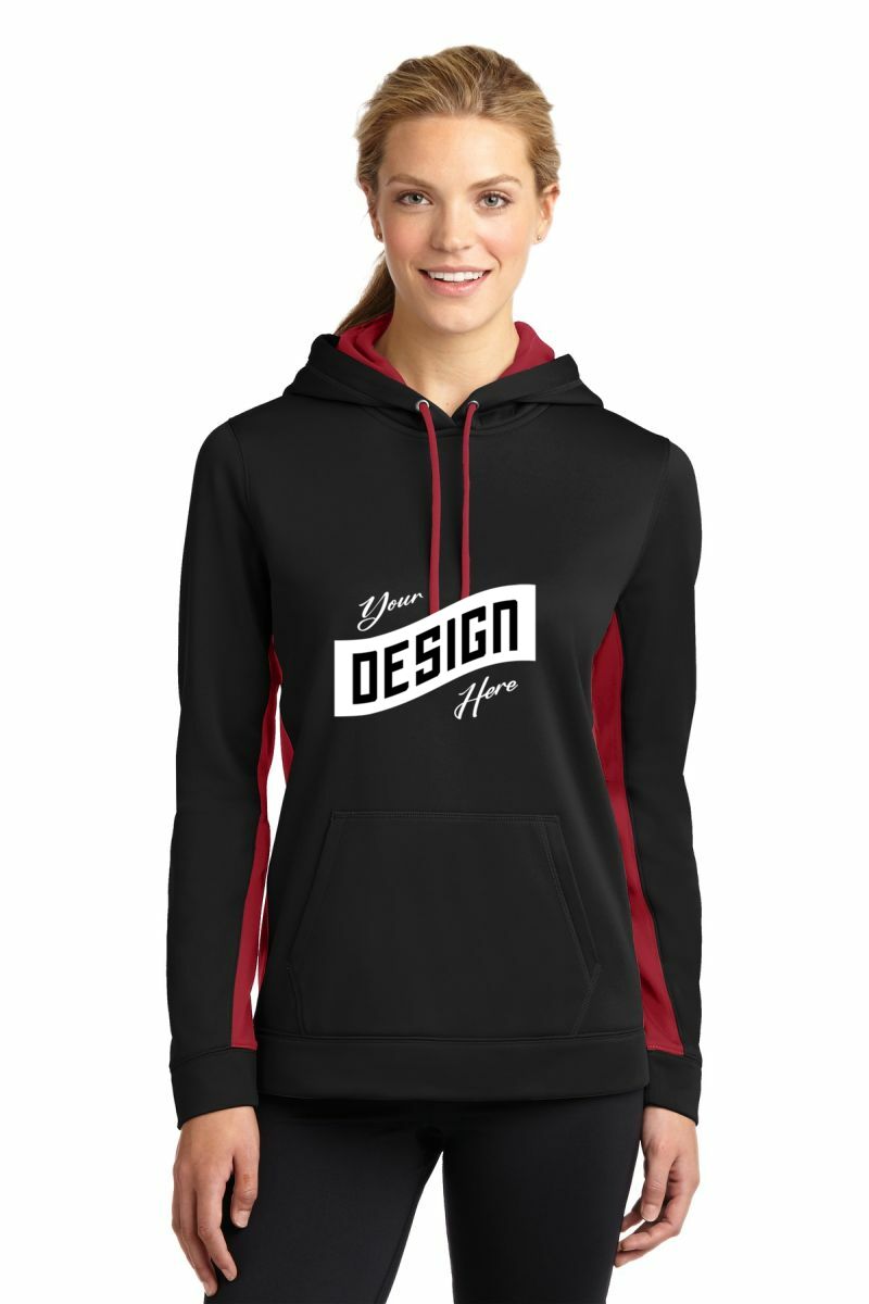 Sport-Tek ® Women's Sport-Wick ® Fleece Colorblock Hooded Pullover