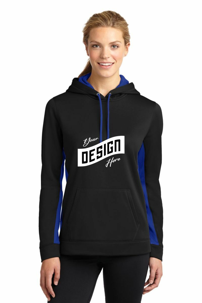 Sport-Tek ® Women's Sport-Wick ® Fleece Colorblock Hooded Pullover