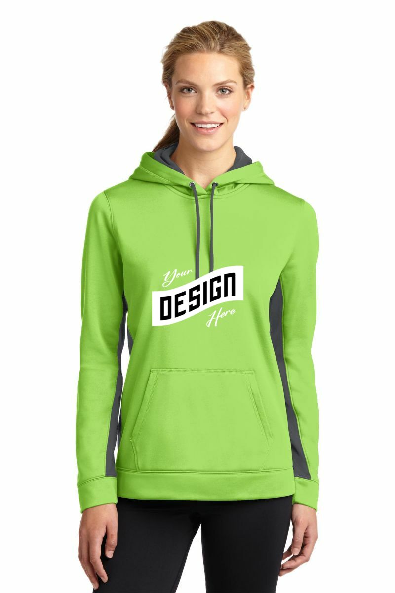 Sport-Tek ® Women's Sport-Wick ® Fleece Colorblock Hooded Pullover