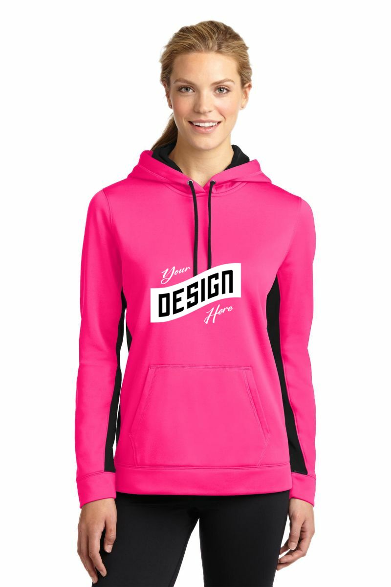 Sport-Tek ® Women's Sport-Wick ® Fleece Colorblock Hooded Pullover