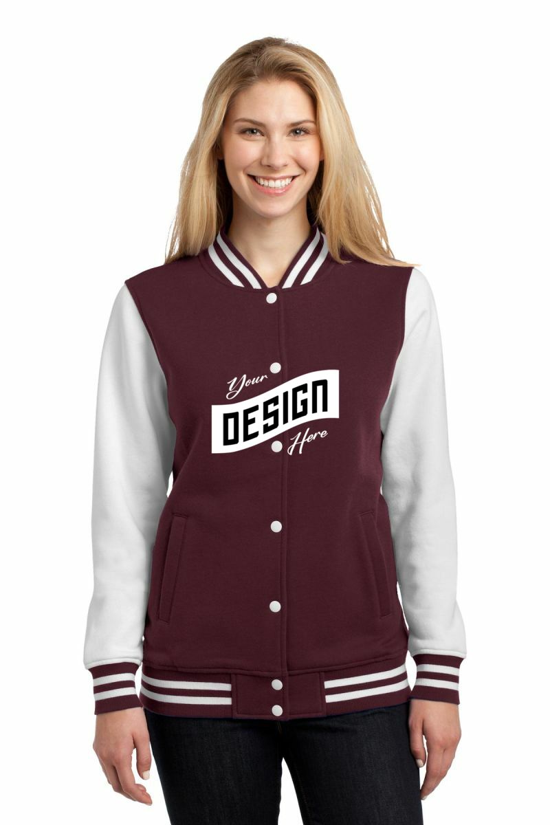  DISCONTINUED  Sport-Tek ®  Ladies Fleece Letterman Jacket