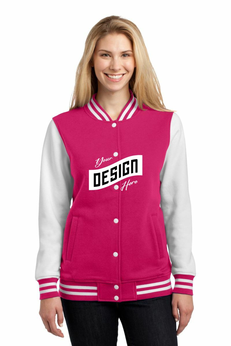  DISCONTINUED  Sport-Tek ®  Ladies Fleece Letterman Jacket