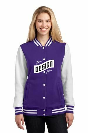  DISCONTINUED  Sport-Tek ®  Ladies Fleece Letterman Jacket