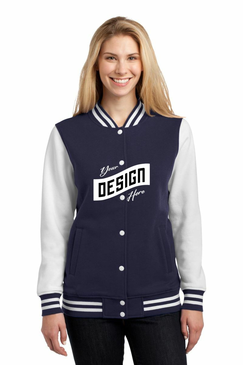  DISCONTINUED  Sport-Tek ®  Ladies Fleece Letterman Jacket