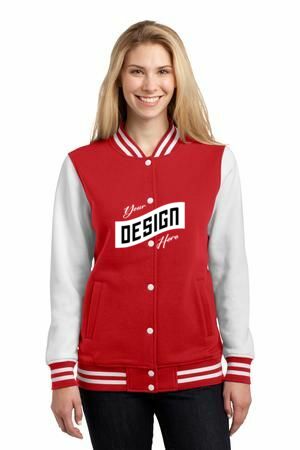  DISCONTINUED  Sport-Tek ®  Ladies Fleece Letterman Jacket