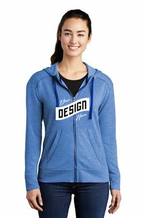 Sport-Tek ® Women's PosiCharge ® Tri-Blend Wicking Fleece Full-Zip Hooded Jacket LST293