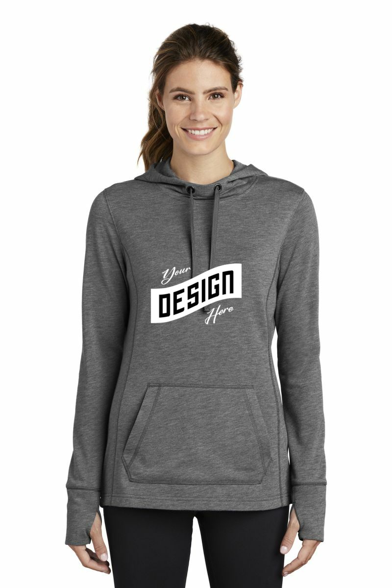Sport-Tek ® Women's PosiCharge ® Tri-Blend Wicking Fleece Hooded Pullover