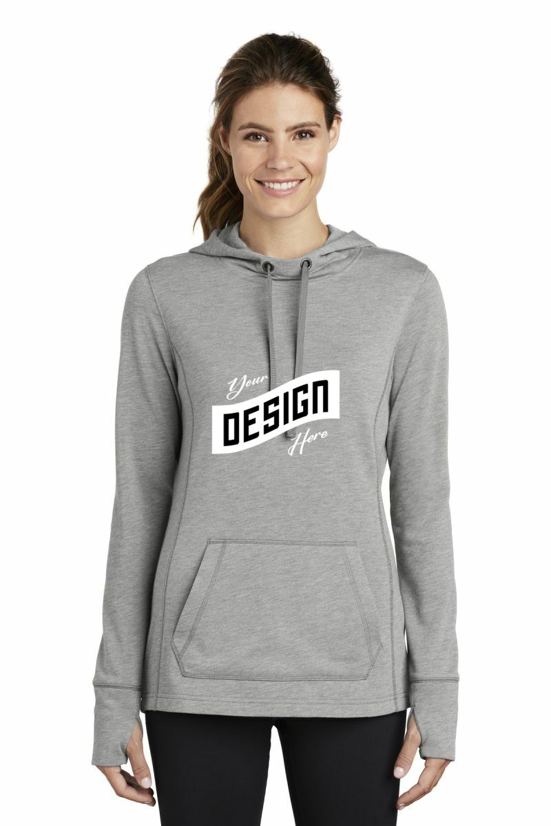 Sport-Tek ® Women's PosiCharge ® Tri-Blend Wicking Fleece Hooded Pullover