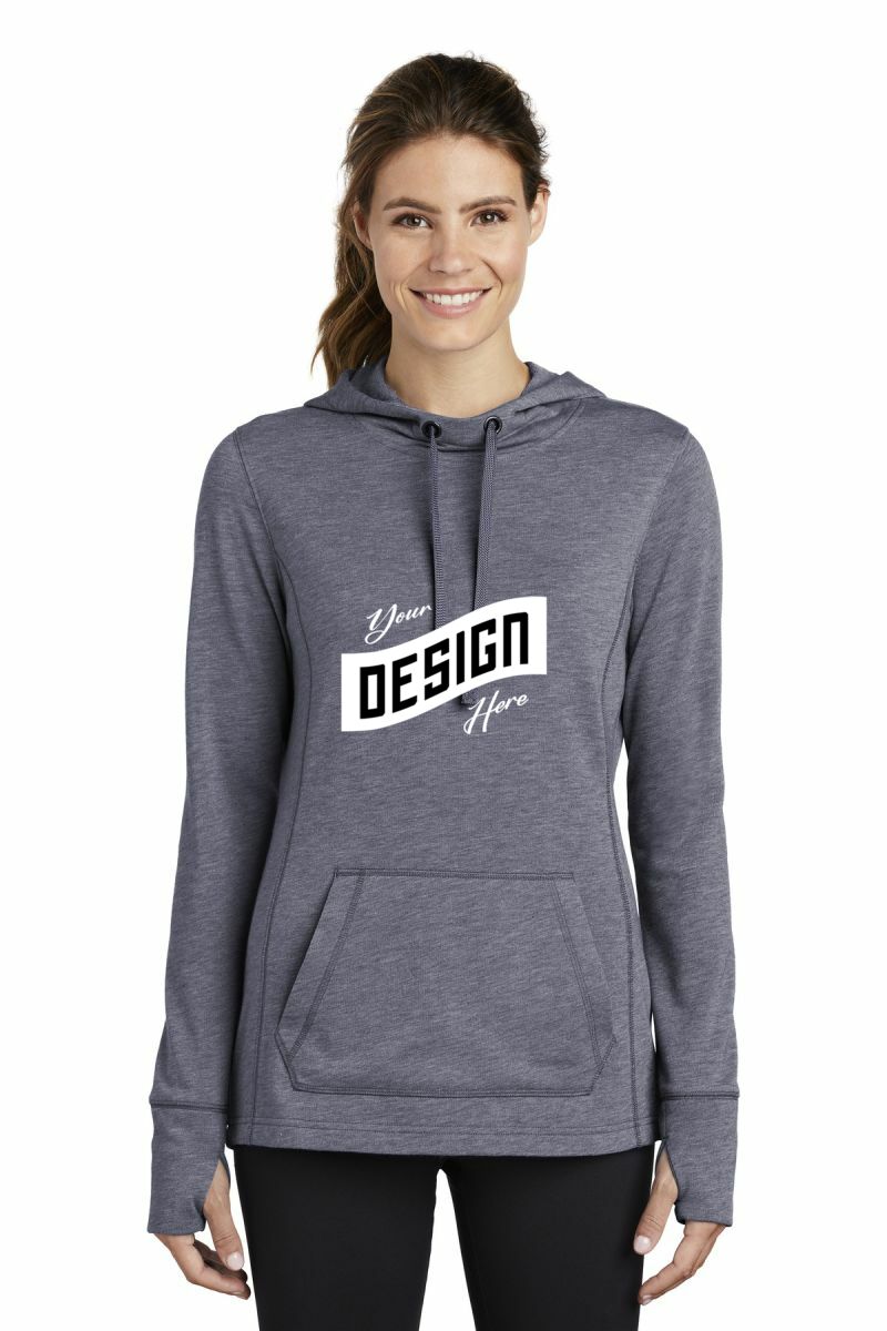 Sport-Tek ® Women's PosiCharge ® Tri-Blend Wicking Fleece Hooded Pullover