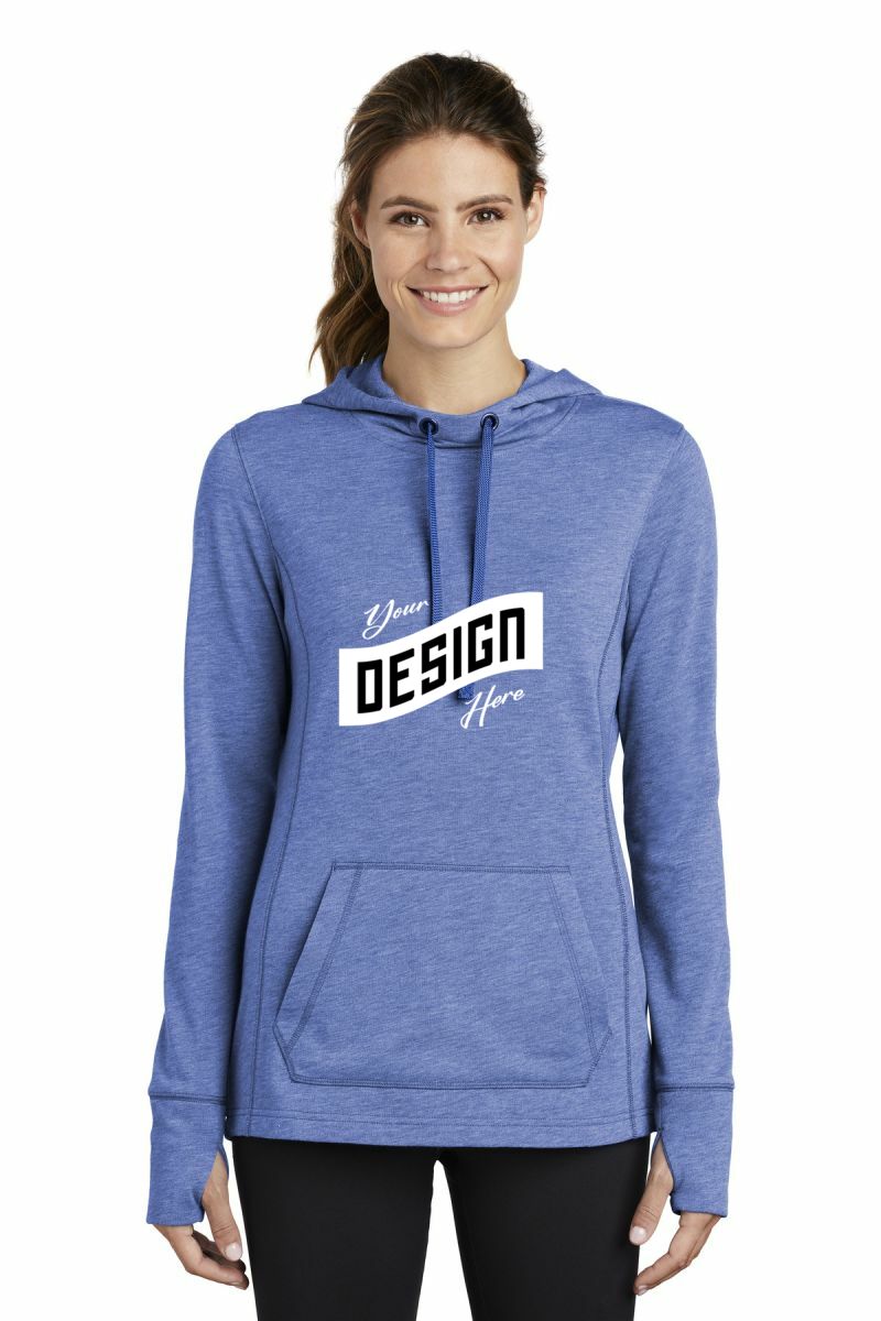 Sport-Tek ® Women's PosiCharge ® Tri-Blend Wicking Fleece Hooded Pullover