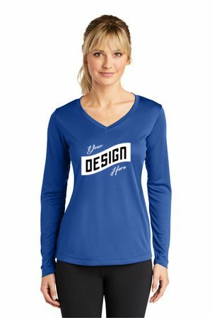 Sport-Tek ® Women's Long Sleeve PosiCharge ® Competitor V-Neck Tee