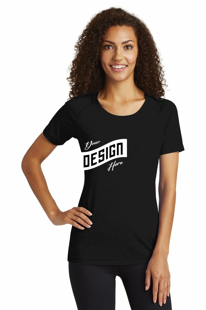 Sport-Tek ® Women's PosiCharge ® Tri-Blend Wicking Scoop Neck Raglan Tee