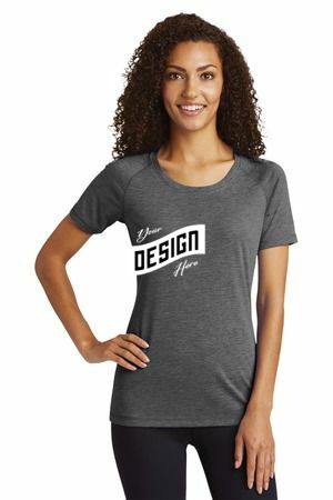 Sport-Tek ® Women's PosiCharge ® Tri-Blend Wicking Scoop Neck Raglan Tee