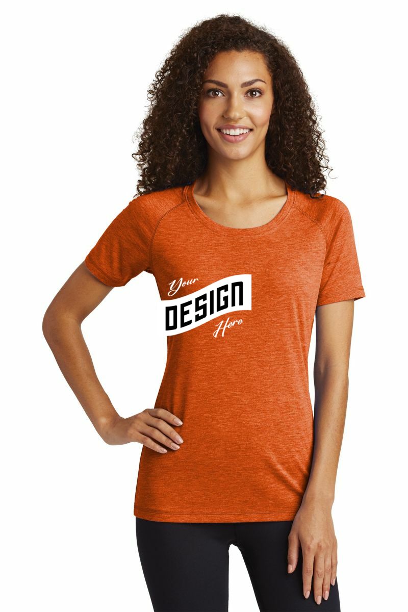 Sport-Tek ® Women's PosiCharge ® Tri-Blend Wicking Scoop Neck Raglan Tee