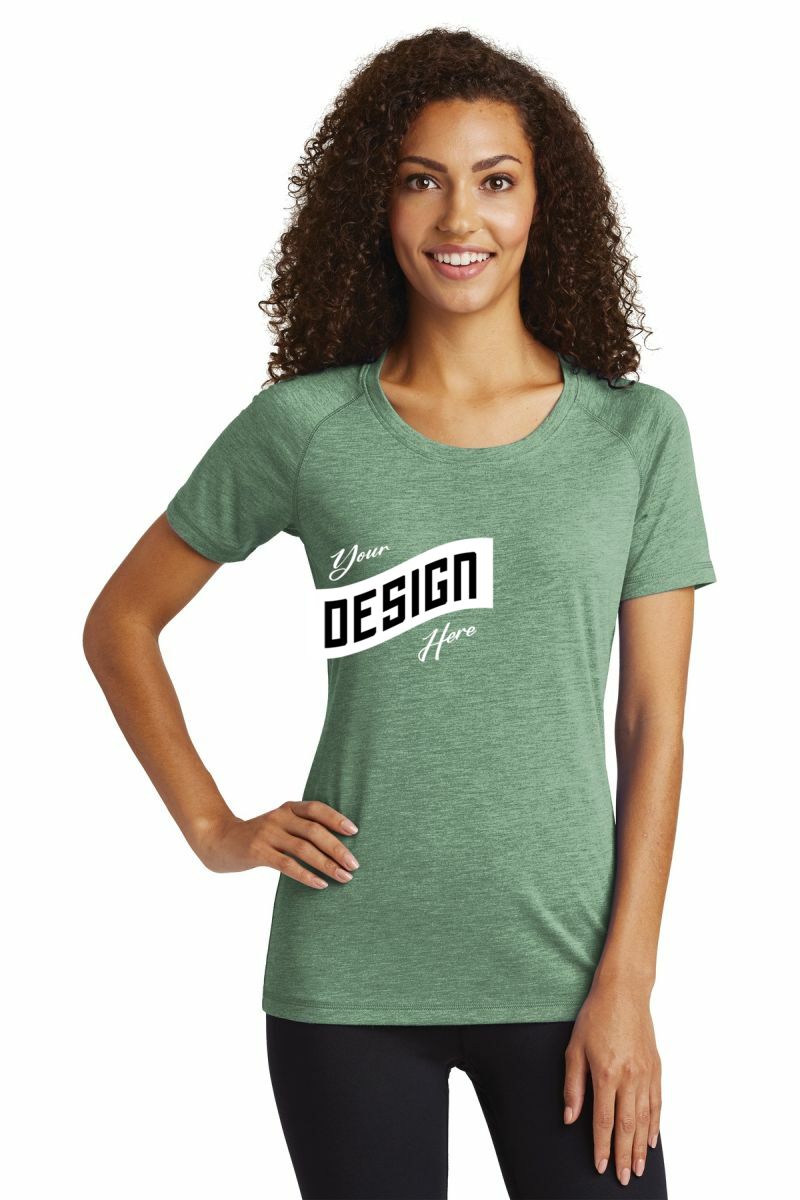 Sport-Tek ® Women's PosiCharge ® Tri-Blend Wicking Scoop Neck Raglan Tee