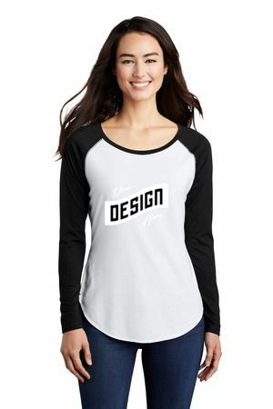 Sport-Tek ® Women's PosiCharge ® Long Sleeve Tri-Blend Wicking Scoop Neck Raglan Tee LST400LS