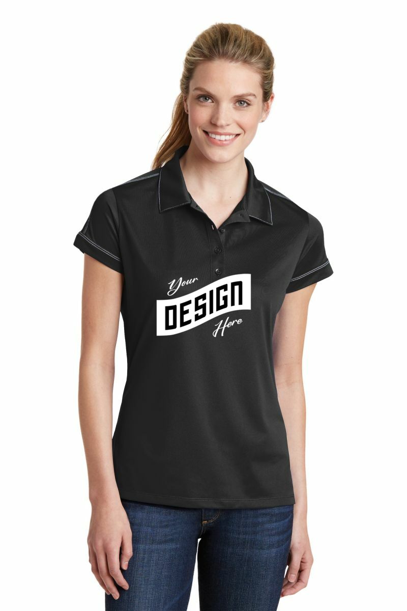 Sport-Tek ® Women's Contrast Stitch Micropique Sport-Wick® Polo
