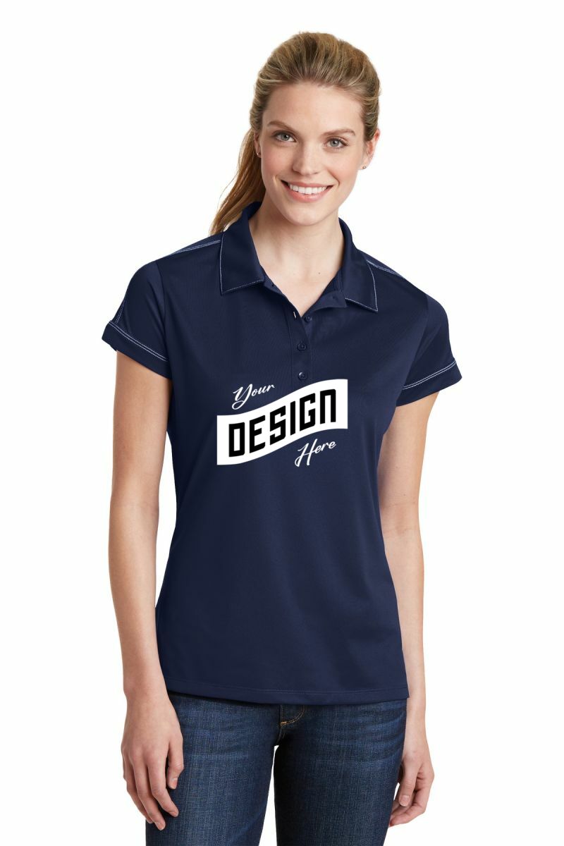Sport-Tek ® Women's Contrast Stitch Micropique Sport-Wick® Polo