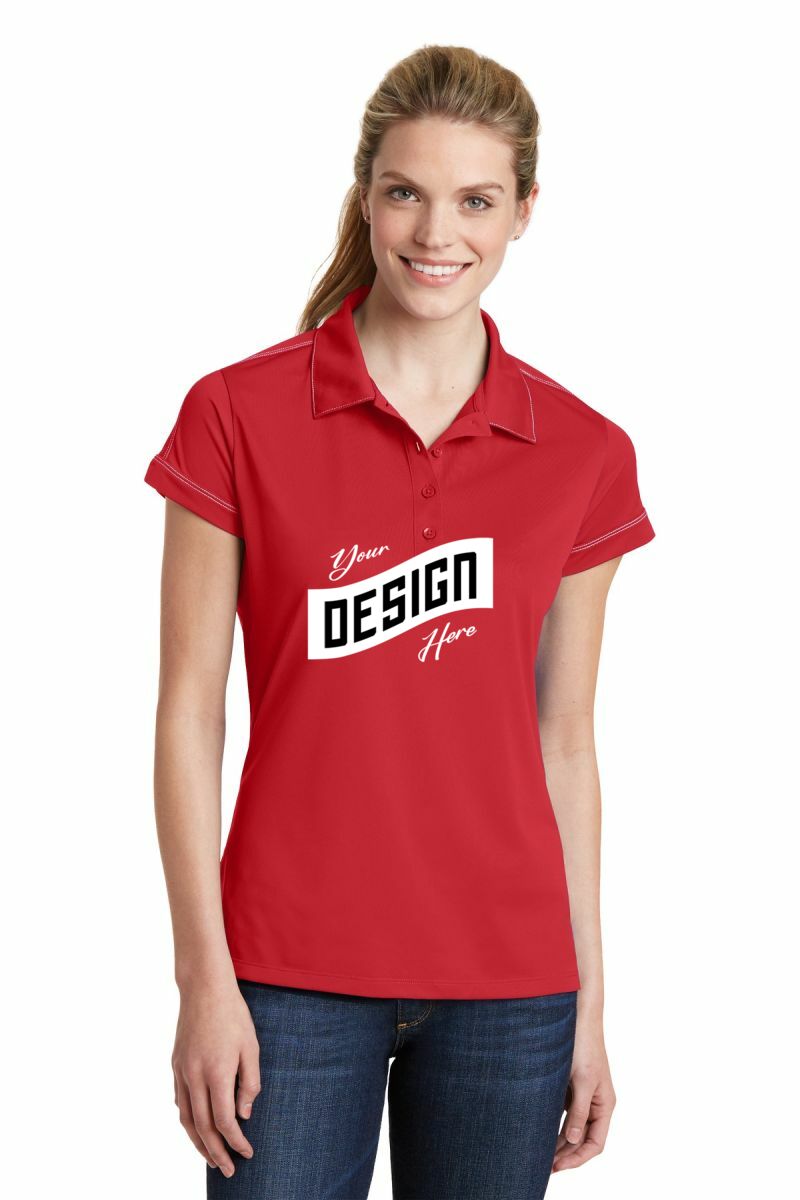 Sport-Tek ® Women's Contrast Stitch Micropique Sport-Wick® Polo