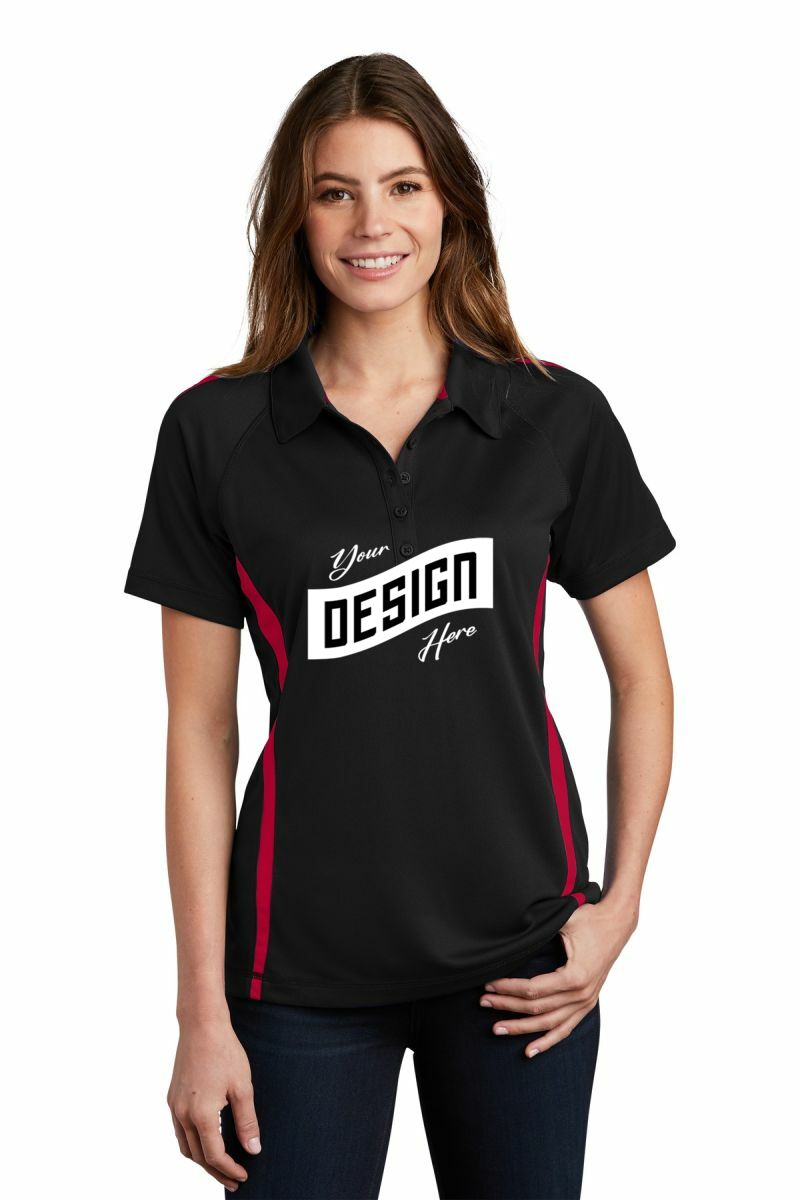 Sport-Tek ® Women's PosiCharge ® Micro-Mesh Colorblock Polo