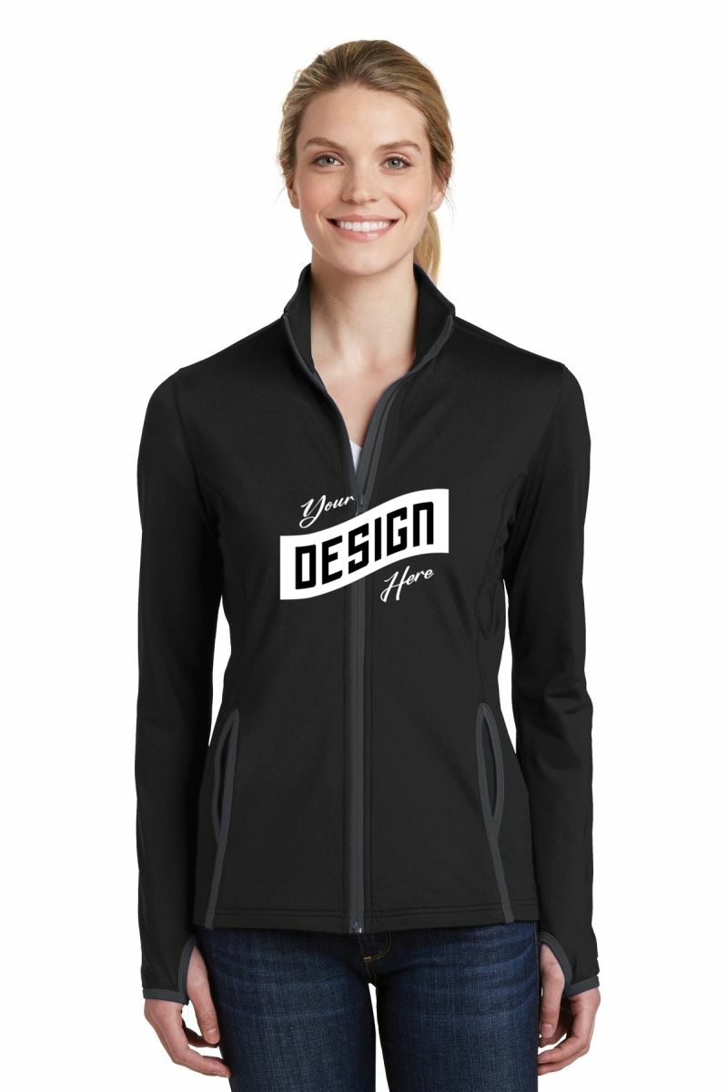 Sport-Tek ®  Women's Sport-Wick ®  Stretch Contrast Full-Zip Jacket