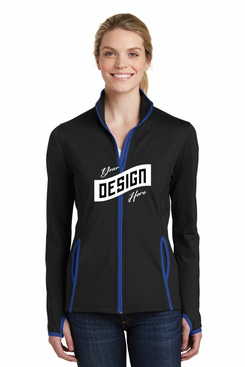 Sport-Tek ®  Women's Sport-Wick ®  Stretch Contrast Full-Zip Jacket